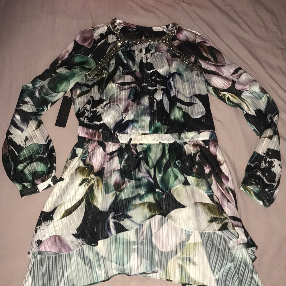 Satin hi lo top